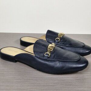 Michael Kors Charlton Mules, Black Leather, Womens Size 9 M